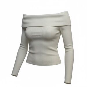 Altar'd State Off-Shoulder Sweater in Cream